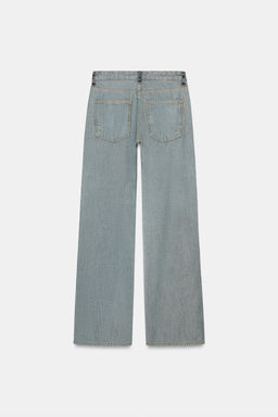 ZW COLLECTION MID-WAIST STRAIGHT-LEG JEANS - Zara фото 5