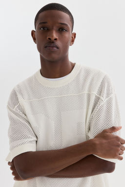 Camiseta de malla Boxy Relaxed Fit - H&m фото 7