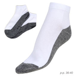 Носки женские р. 36-40 набор 12 штук / NA100 /уп 30/100/белые/серые ПЛОТНЕЕ хлопок