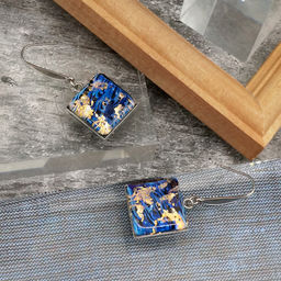 Серьги из муранского стекла GOLDEN NIGHT LS2555 - Vloes фото 2