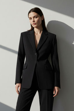 Siyah Vatkal? Fitted Dokuma Blazer Ceket TWOSS25BC00018