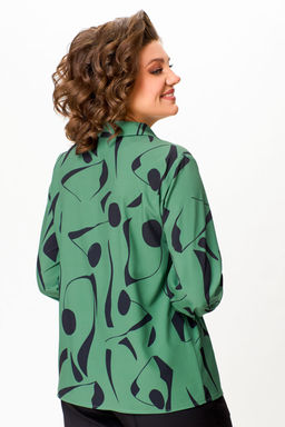 Блуза Swallow 803.2 черный+серебряный узор фото 764