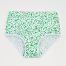 Трусы женские слипы, цвет зелёный/белый, размер 56