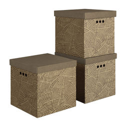 Короба картонные, 31.5*31.5*31.5 см, набор 3 шт. Valiant  фото 6