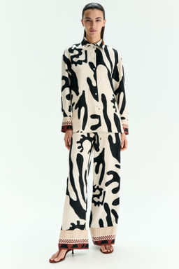 Pantal?n amplio con cord?n de ajuste - H&m фото 6