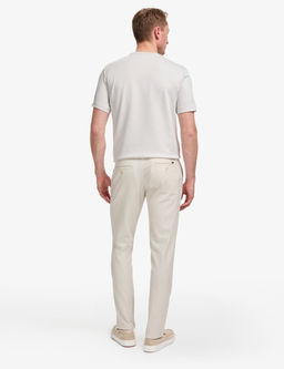 Bej Slim Fit Gofre Yazl_k Kanvas Pantolon