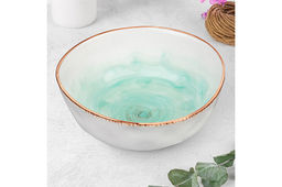 Салатник 23*23*9 см 2,2 л "Кантри" бирюзовый