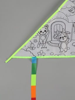 Воздушный змей - раскраска Зверятки, 80 см, 6 фломастеров - Funny toys фото 5