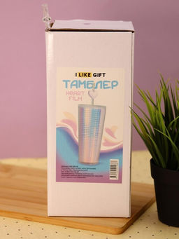 Тамблер iLikeGift "Heart film", purple (720 мл)