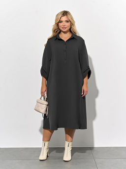 Платье 0258-1с глубокий черный - Dora фото 2