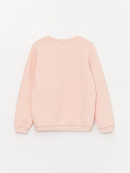 Bisiklet Yaka Bask?l? Uzun Kollu K?z ?ocuk Sweatshirt - Waikiki фото 3