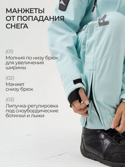 Комбинезон женский Saimaa, демисезонный, мятный  фото 6