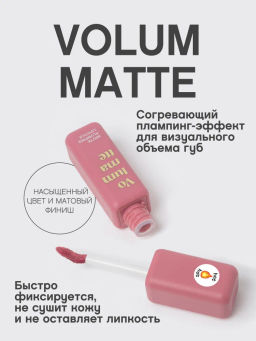 Vivienne Sabo Устойчивая жидкая матовая помада для губ с плампингом Volummatte тон 06 розовый  фото 2