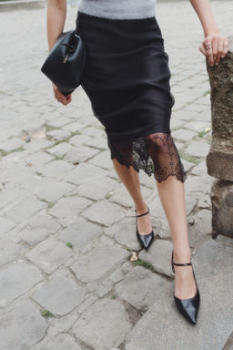 Falda de organza con bordado ingl?s - H&m фото 3
