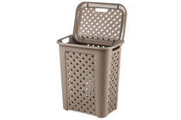 Корзина для белья 30 л 38*28*46 см с крышкой Виола (серо-коричневая) (модель 204) - Elan gallery фото 3