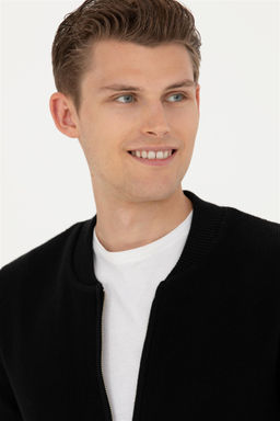 Мужской черный базовый трикотажный кардиган - U.s. polo assn фото 9