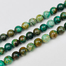 Бусины для украшений из Хризоколлы (48 бусин)