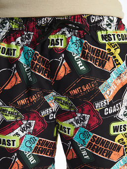 K?sa Boy Desenli Erkek Deniz ?ortu