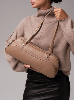 Кожаная сумка Roxy DBR 31186 коричневый капучино