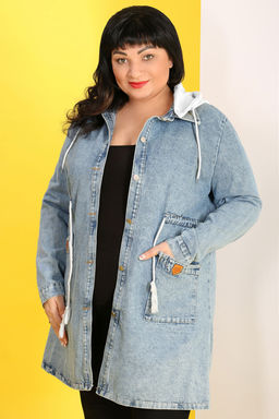 КЖ-75 L-968.1.В.С1 Кардиган джинсовый+ капюшон