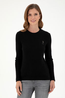 Женский черный базовый свитер Неожиданная скидка в корзине