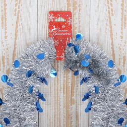 Цена за 10 шт. Мишура Переплёт кружочки, d-5 см 200 см, микс - Зимнее волшебство фото 4