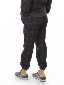 868-6 DK. GRAY/LEOPARD Костюм спортивный зимний женский (95% хлопок, 5% полиэстер)