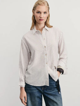 Рубашка в полоску из вискозы / Zarina