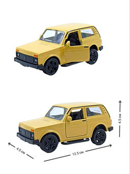 Модель 1:32 по 12шт. в блоке "Нива" гражданская (224504) 2 двери откр-ся