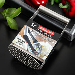 Толкушка для картофеля Vent, 11,5 см, цвет хромированный