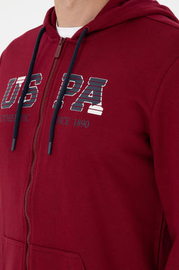 Мужской бордовый вязаный кардиган - U.s. polo assn фото 7