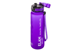 Бутылка для воды 1000 мл 7,8*7,8*28,5 см "Style Matte" с углублениями д/пальцев лаванда