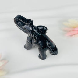 Фигурка Слон из серебристого Обсидиана