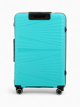 Чемодан на колёсах большой 111 л (L), на молнии, кодовый замок, 4 колеса, голубой