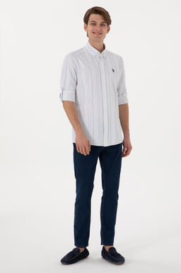 Erkek Mavi Uzun Kollu G_mlek Sepette S_rpriz _ndirim - U.s. polo assn фото 4