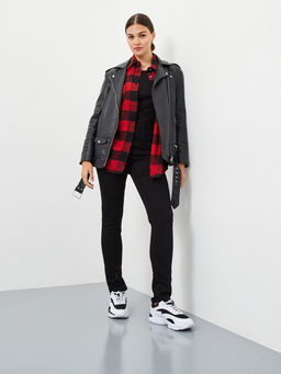 Утепленные Женские джинсы зауженного кроя с начесом - Mossmore фото 2