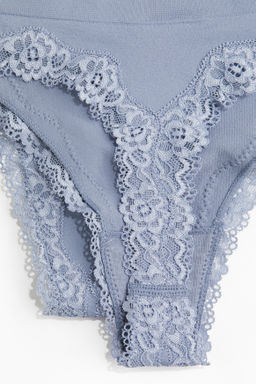 Pack 2 bragas Thong con ribete de encaje Seamless - H&m фото 13