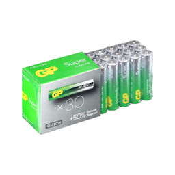 Батарейка алкалиновая GP Super Alkaline G-Tech, AAA, LR03-30BOX, 1.5 В, набор, 30 шт.