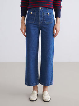 Wideleg Kad?n Jean Pantolon