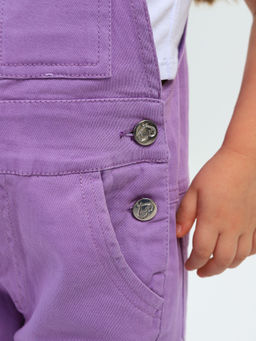 Полукомбинезон джинсовый для девочек - Синий мир фото 9