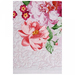 "Летний букет" Шторы для кухни, 2шт 148х160см, на шторной ленте, хлопок "Комфорт" 171г/м2, "Домашняя мода" (Россия)