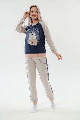 Костюм женский из футера Гамми индиго - Амадэль фото 2