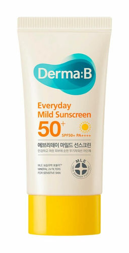 Derma:B Everyday Mild Sunscreen SPF50+ PA++++, 50ml - Мягкий солнцезащитный крем на каждый день