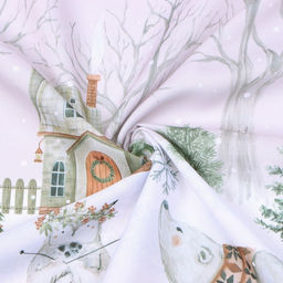 Комплект штор д/кухни с подхватами Звери в городе 145х180см-2 шт., 100% п/э - Этель фото 3