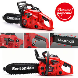 Детская бензопила, звуковые эффекты, работает от батареек, в коробке