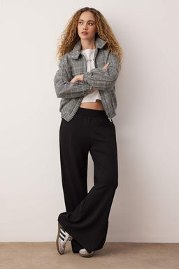 Siyah Yan? C?tc?tl? Wideleg/Genis Paca Orme Esofman Alt? TWOAW26EA00006