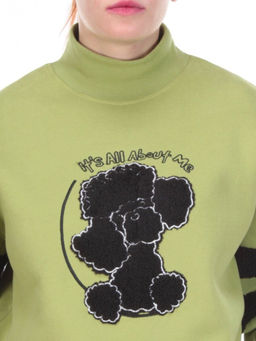 D-5625 Толстовка женская Bluoltre (27% хлопок, 70% полиэстер, 3% вискоза) - Фабричный китай фото 3