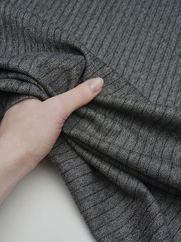 Шерсть костюмная Елочка-полоска цв.т.серый, ш.1.55м, шерсть-75%, п/э-25%, 230гр/м.кв - Купава фото 14