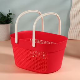 Цена за 2 шт. Органайзер для хранения, с ручками, 1 секция, 27×18×14.5 см, МИКС