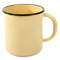 Кружка эмалированная 1л, д10,5см, h12см, кремовый (Россия)